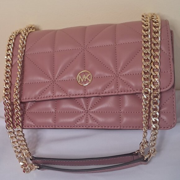 Michael Kors   " Rose "Quilted Medium Flap Chain Shoulder Bag.BNWT. - Picture 1 of 14